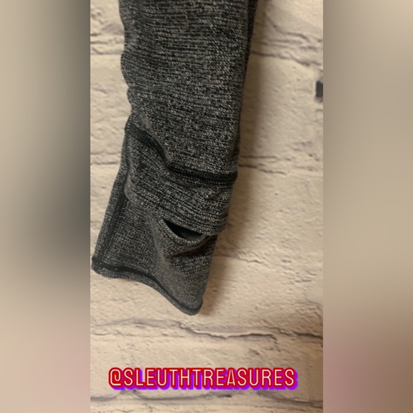 Lululemon Still Mind Tight Interlink Ice Grey Black Size 4 Full Length Leggings - Picture 7 of 8